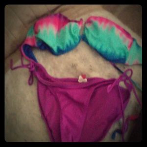 Tie dye bathing suit