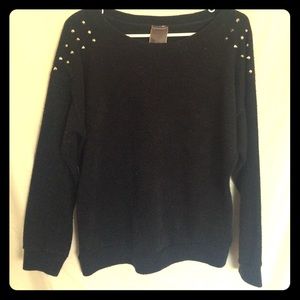 Black spike pullover