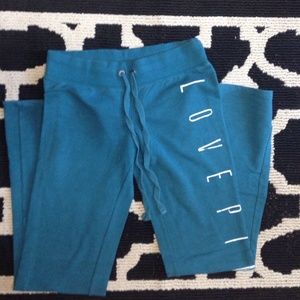 VS PINK Teal Sweatpants