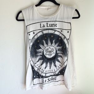 Title Unknown La Lune Foiled Muscle Tee