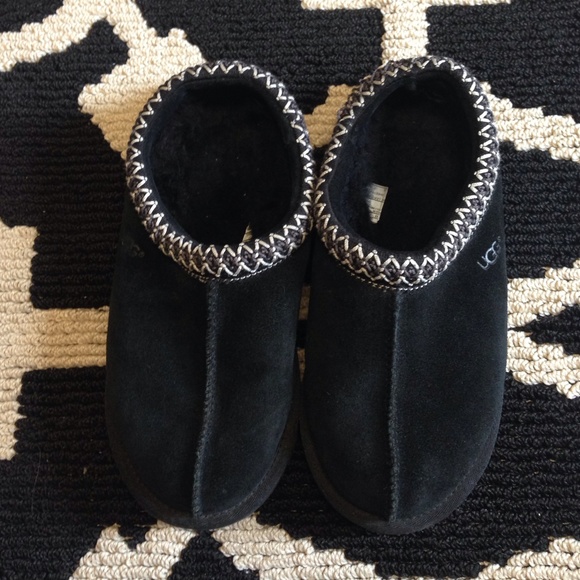 Black UGG slippers