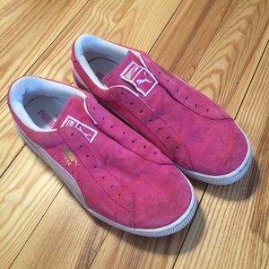 ❌Bundled❌ Puma Pink Suede Slip On Sneakers