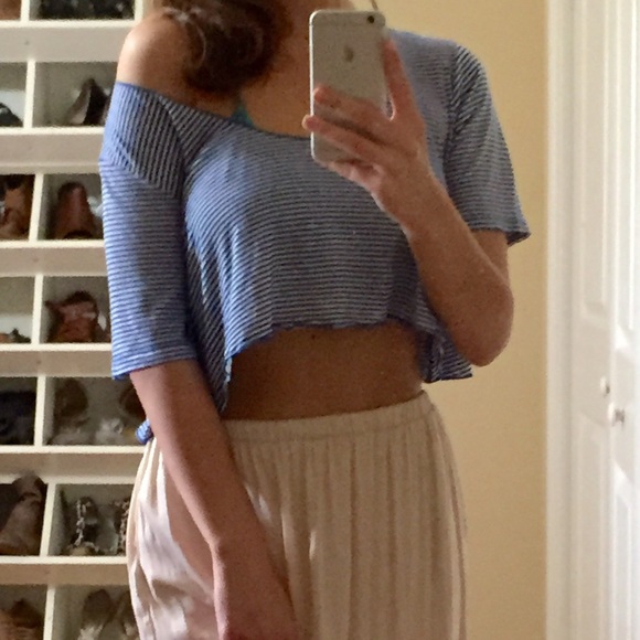 Blue and white crop