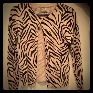 Zebra pattern sweater