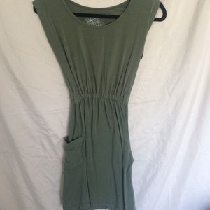 Green above the knee length dress