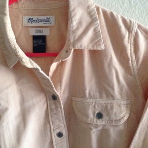 Madewell Courdory Salmon Pink Button Shirt