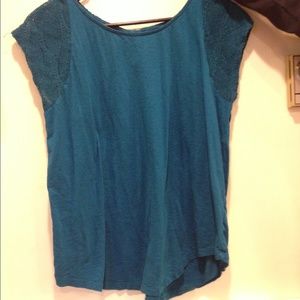 Blue crotchet shirt