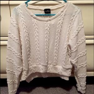 Ruby and Jenna cropped white sweater