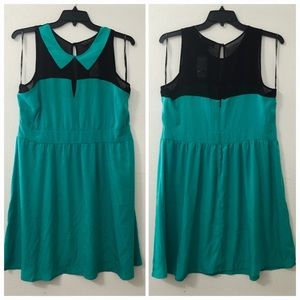 Jade & Black Mesh Dress