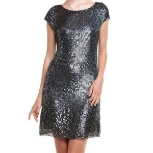 Alice + Olivia Gunmetal Sequin Dress
