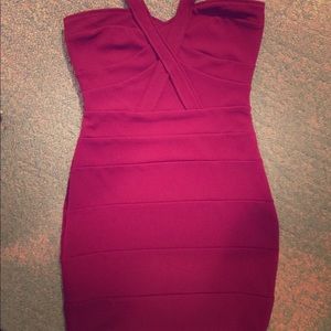 Nasty Gal fushia bandage dress