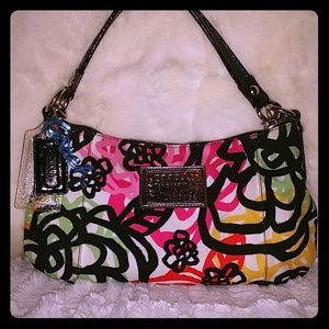 RARE Coach Poppy Graffiti