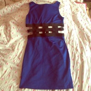Blue caged dress