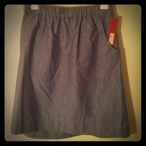 Denim Skirt Elastic XL New With Tags