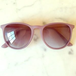 Purple rimmed sunglasses
