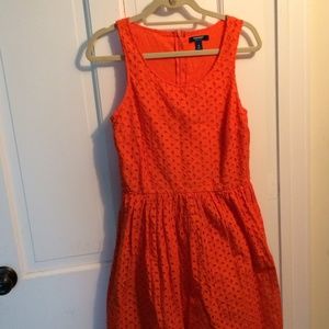 Sweet orange eyelet sundress