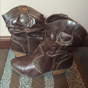 Brown women's cowboy boots