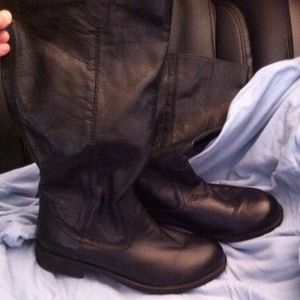 Black Leather Boots, size 9.5