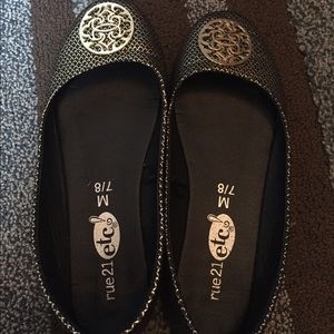 Fun black flats for women