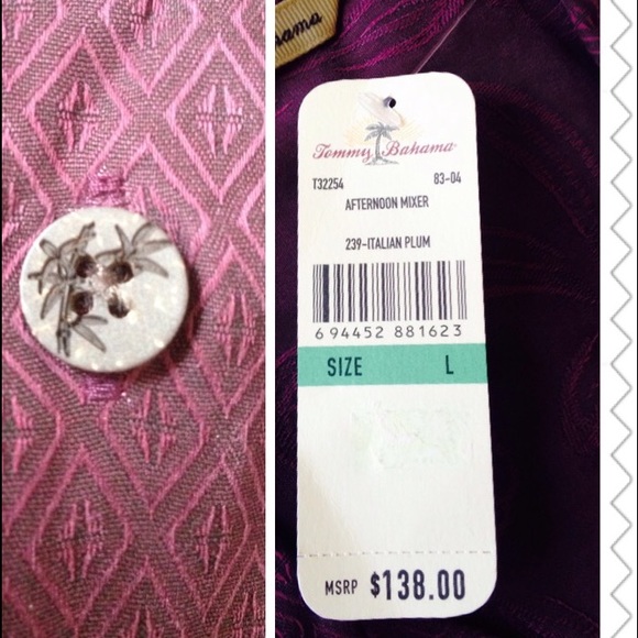 TOMMY BAHAMA 🏝NEW Men'sShirt AFTERNOON COLLECTION - Picture 4 of 4