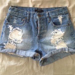 High waisted Jean shorts