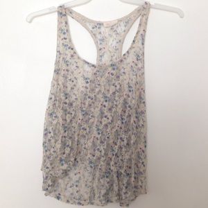See through floral top