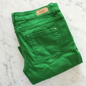 Zara Trafaluc Green Skinny Jeans - Like New
