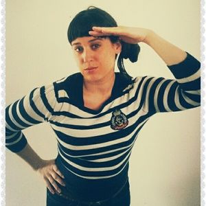 Sailor crop top sweater