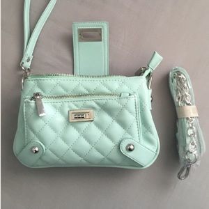 Turquoise Quilted Crossbody Purse