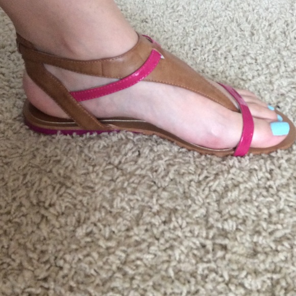 Pink and brown sandals!