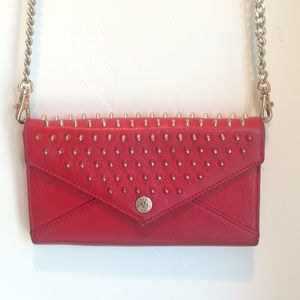 Rebecca Minkoff- Red studded Clutch/cross body bag