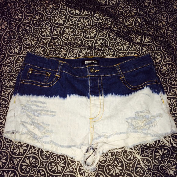 Forever21 high waisted bleached distressed shorts