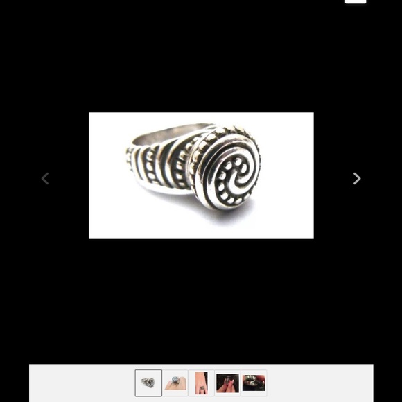 James Avery Retired AfricanBead SterlingSilverRimg