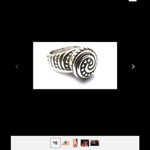 James Avery Retired AfricanBead SterlingSilverRimg