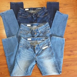 3 Pairs of Always Straight Gap Jeans