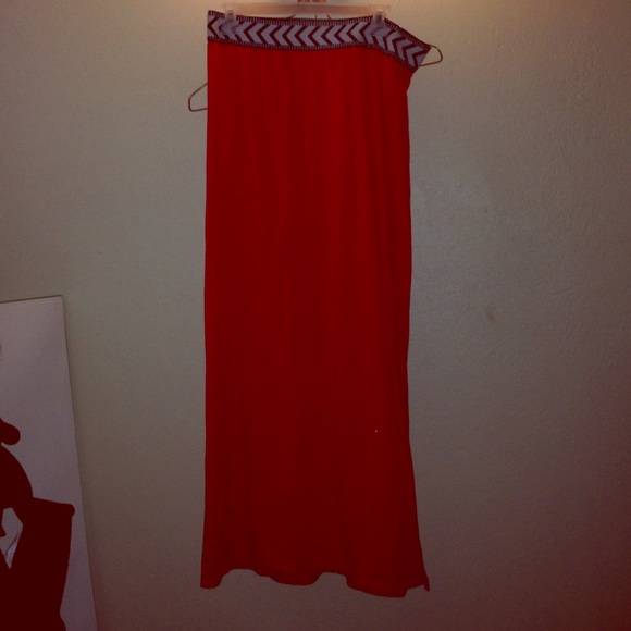 Red maxi skirt!