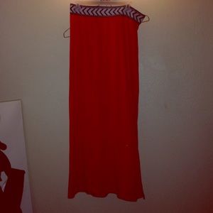 Red maxi skirt!