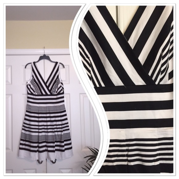 White House Black Market Dresses & Skirts - FINAL REDUCTION! Black and white striped dress