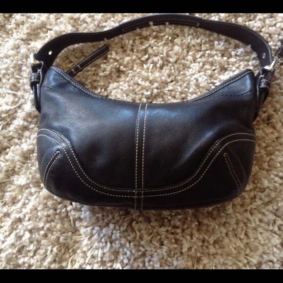Coach leather hobo Black.  Small