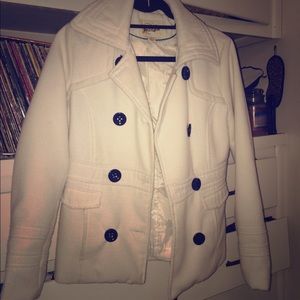 White button down coat