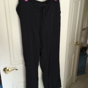 Silky baggy black slacks