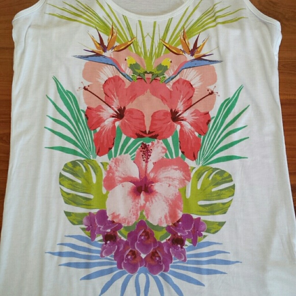 ⬇Price Drop⬇Old Navy Tropical Tank - Picture 2 of 3