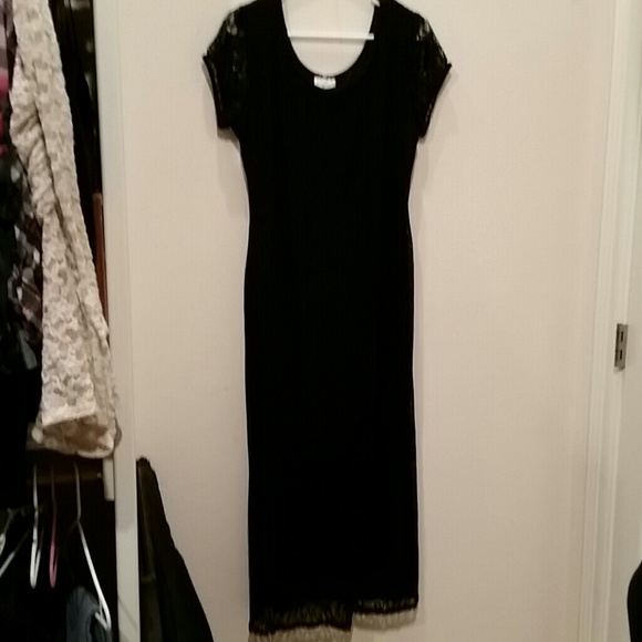 Black Lace long dress