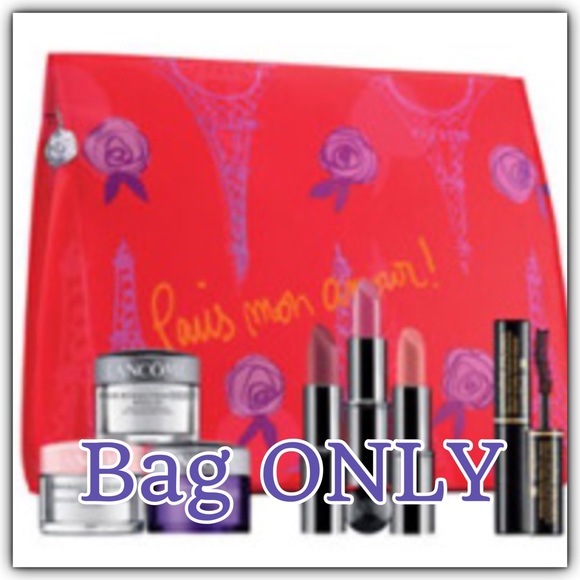 Lancome Handbags - Cute Lancome red cosmetic case