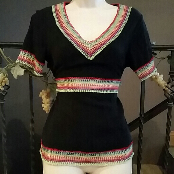 Solstice Black Top. Empire waist