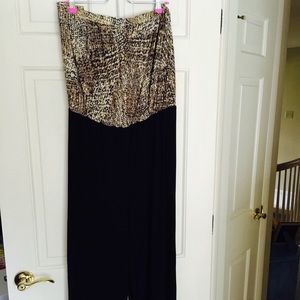 Snake skin print and back jumpsuit