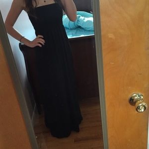 Black maxi tube dress
