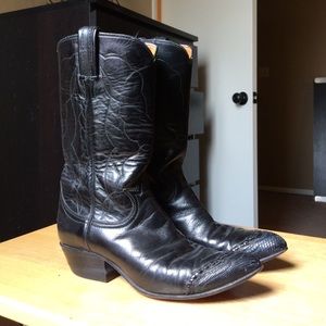 Black Tony Lama Cowgirl / Cowboy western boots