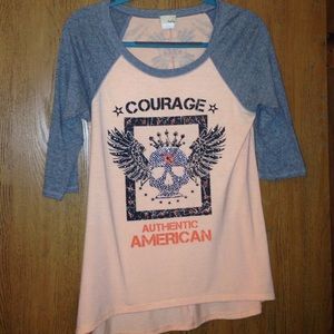 3/4 sleeve coral DayTrip medium shirt