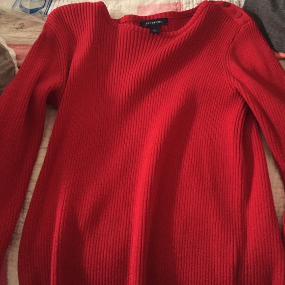 red sweatshirt